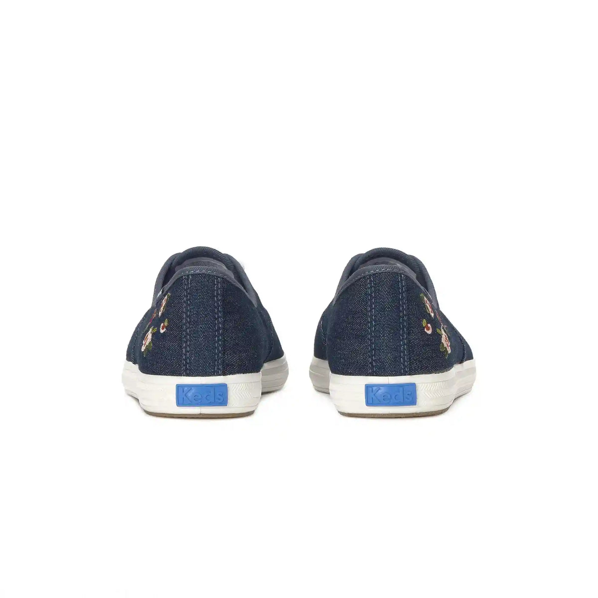 Champion Point Low Denim Ditsy Rose Embroidery Lace-Up