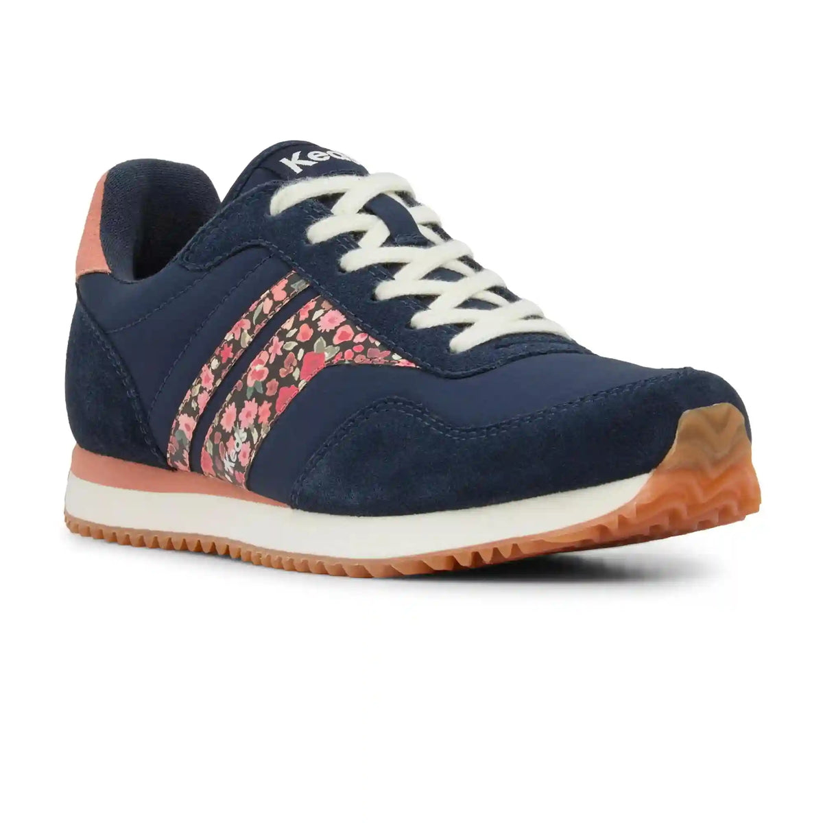 Rena Nylon/Suede Ditsy Rose Lace-Up