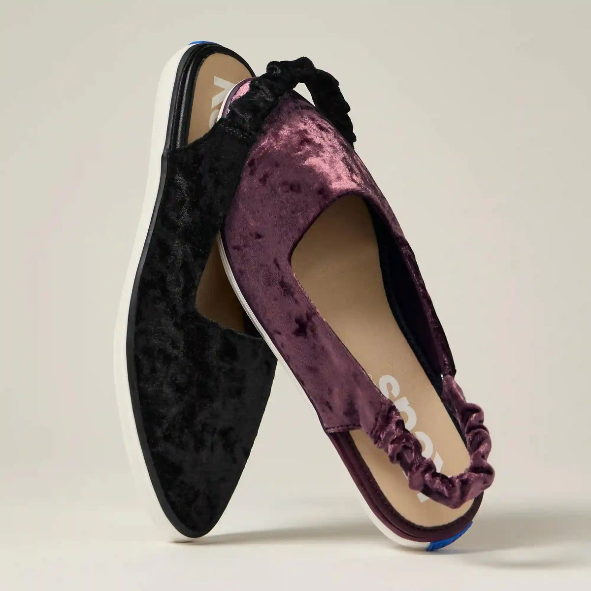 Point Slingback Crushed Velvet