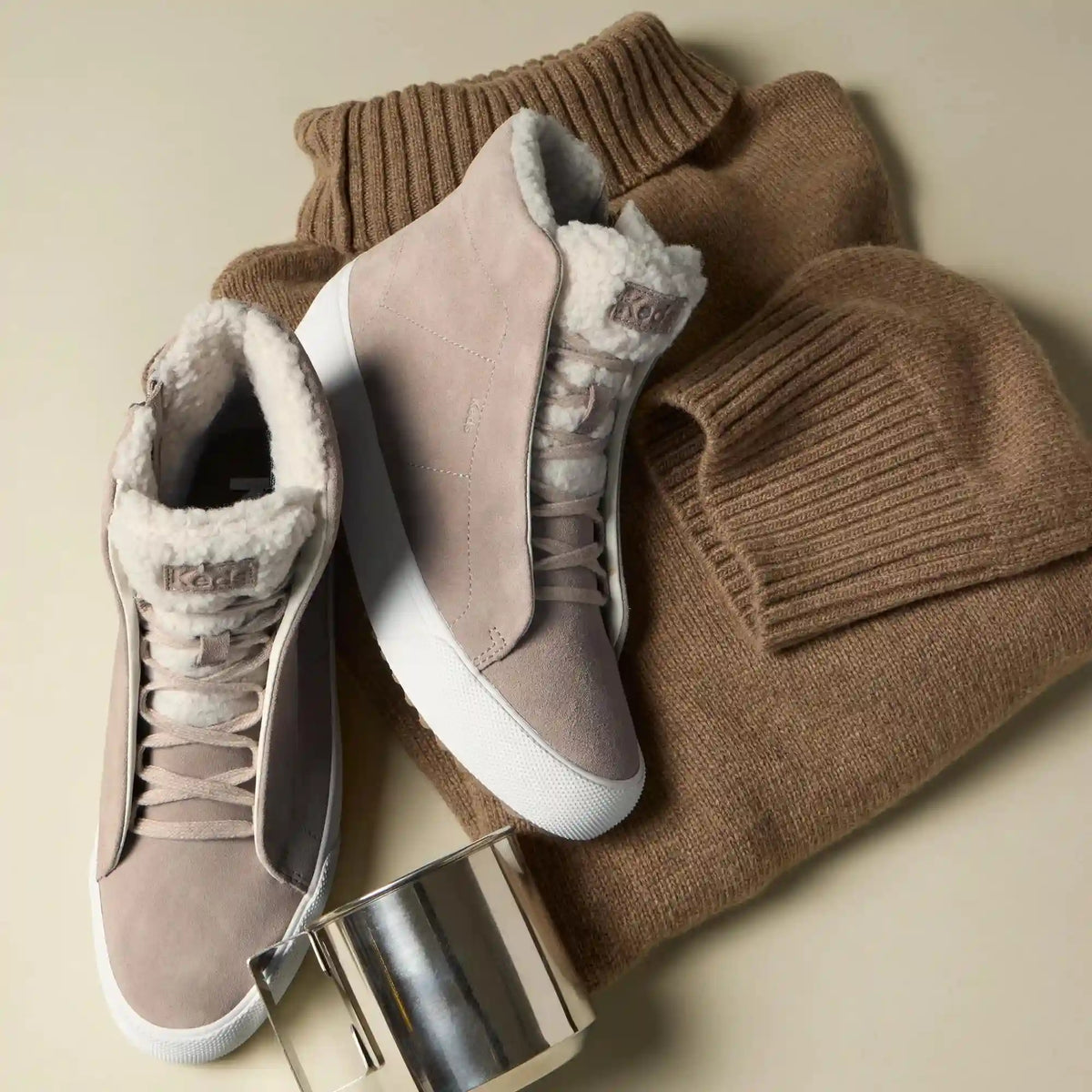 Remi Mid Zip Suede Faux Fur Bootie