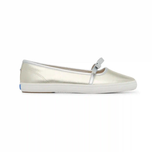 Square Toe Mary Jane Leather Mini Bow