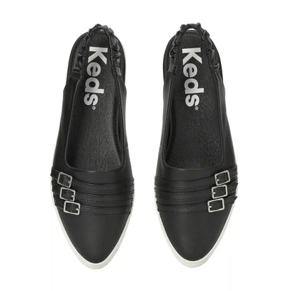 Point Slingback Leather Deco Buckles