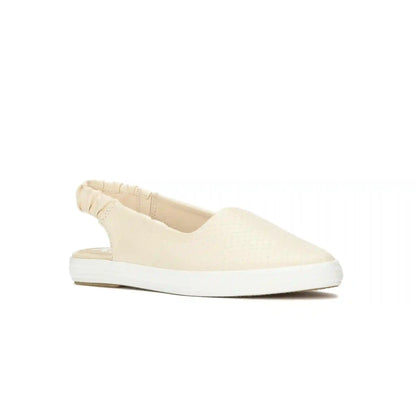 Point Slingback Basketweave Emboss Leather