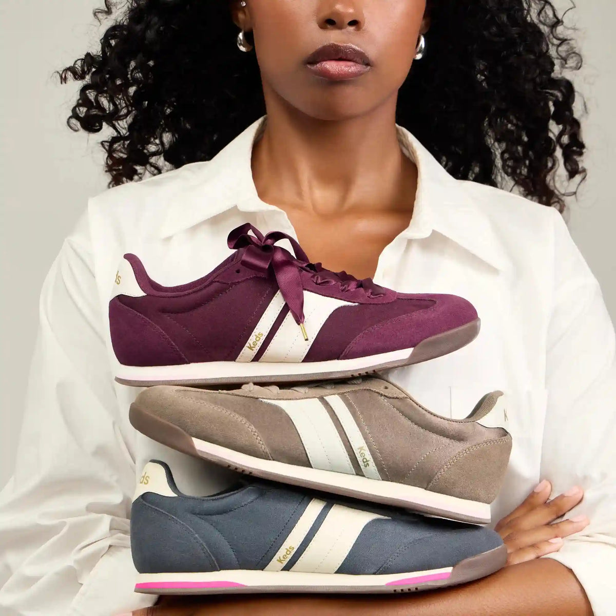 Revival Satin/Suede Lace-Up
