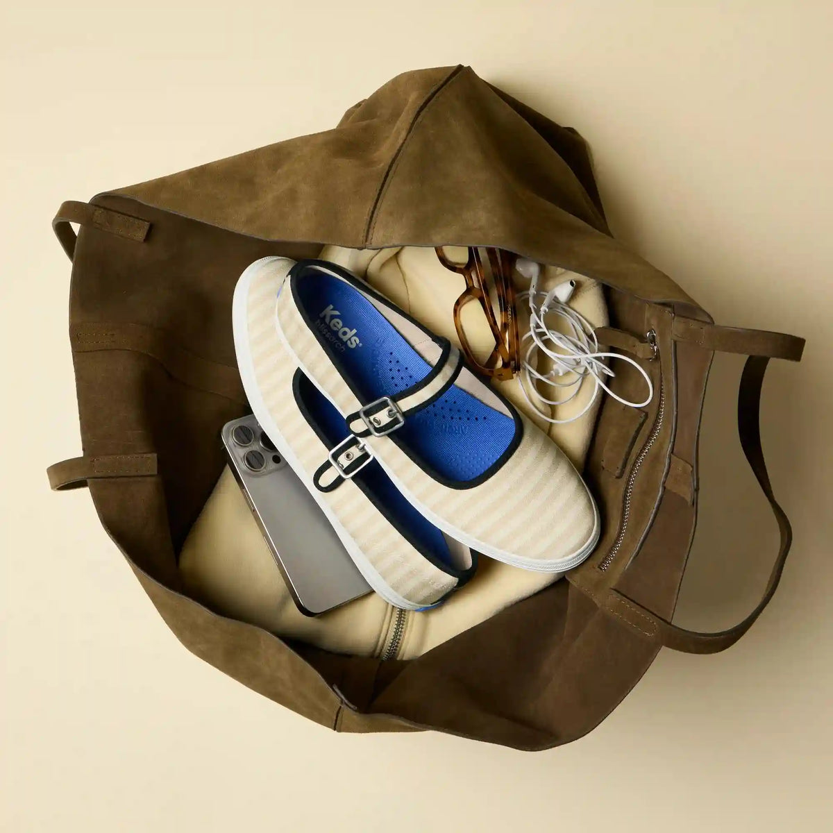Maisie Mary Jane Printed Stripe Twill